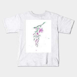 Flower branch, bunch. Watercolor, art decoration, sketch. Illustration hand drawn modern Kids T-Shirt